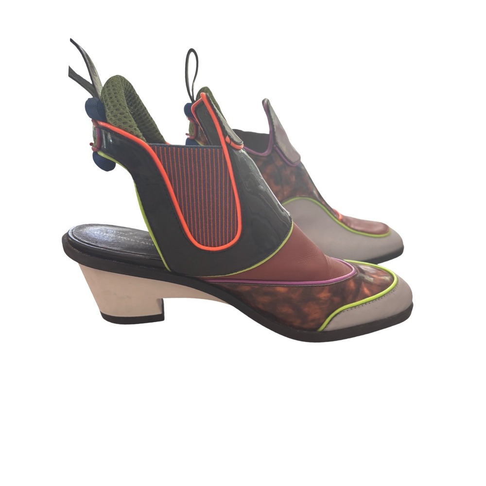 Camper Together Kiko Kostadinov Teix Multi-Color Leather Slingback Block Heels